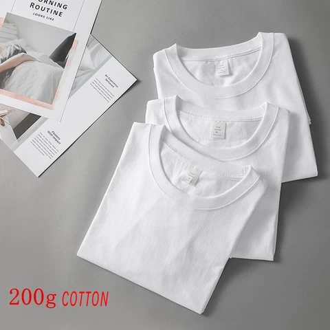 Wholesale 100% heavyweight cotton blank t shirt custom printing t-shirts men oversized o-neck tshirt