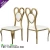 Import Wholesale high back golden banquet wedding stainless steel stool bar chair for event from China