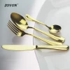 Wholesale high mirror polish copper cutlery rose gold plated flatware