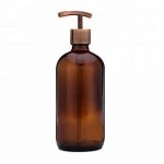 Wholesale Home DecorNew Automatic Hand Sanitizer Large Amber Glass Foaming Liquid Soap Dispenser