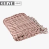 Wholesale Home Super Soft Casual Polyester Woven Throw Blankets Wool For Sofa