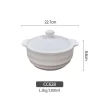 Wholesale Kitchen Plain White Ceramic Cooking Pot Soup Pot With Lid
