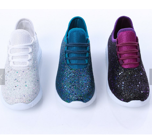 Glitter tennis shoes wholesale Clearance