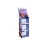 Wholesale OEM Custom Pp Corrugated Plastic Corflute floor cardboard display stand with hook