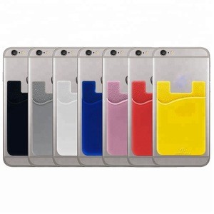 Wholesale Silicone 3m 300LSE Sticker Pouch Credit Phone Card Holder For Iphone
