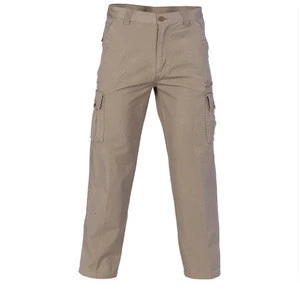 Wholesale six pocket mens khaki trousers cargo pants with a lot of pockets