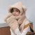 Import Wholesale Winter Thermal Apparels Women Cute Hat Gloves Scarf 3 Pcs Set Little Bear Ears Wool Hat from China