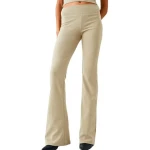 Wholesale Women Flare Trousers For Adults Black Color Drawstring Waist Comfortable Street wear For Women Flare Trousers