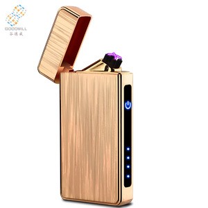 Windproof Electric Pulse USB Dual Arc lighter Flameless Cigarette custom Lighter