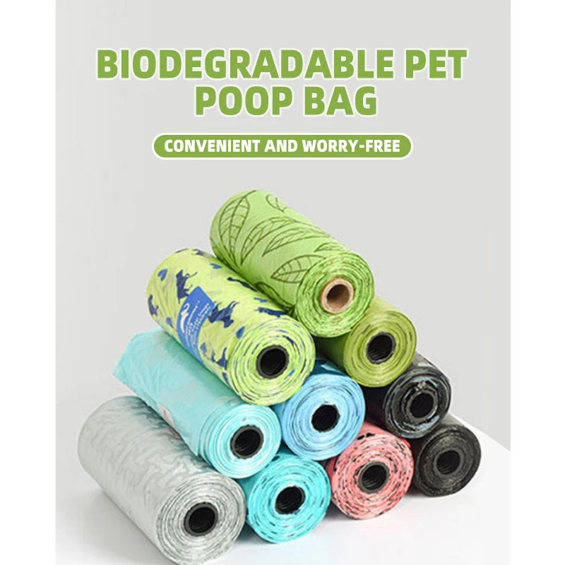 With Bag Dispenser Pet Garbage Bag Biodagradable Trash Downtown Pet Supply Dog Pet Waste Poop Bags