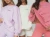 Import women custom embroidered logo crewneck Cotton French Terry Pink Plain Unisex Sweatshirt Hoodies from China