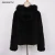 Import Women Real Knitted Fur Jacket Soft Genuine Fur Coat Rex Rabbit Fur Knitted Hooded Coat from China