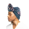 Women Top  knot DIY Bandana Turban Head Wrap Voile Head Scarf Plain Solid Long Hair Scarf Turban WJ-23/24