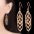 Import Womens Pretty 18K Gold Plated Double Triple Tassel Linear Loops Design Twist Wave Hook Dangle Earrings for Women Girls from China