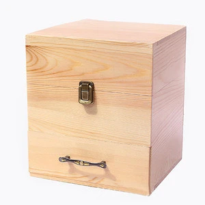 Wooden high-grade storage essential oil packaging wooden box custom portable world cover