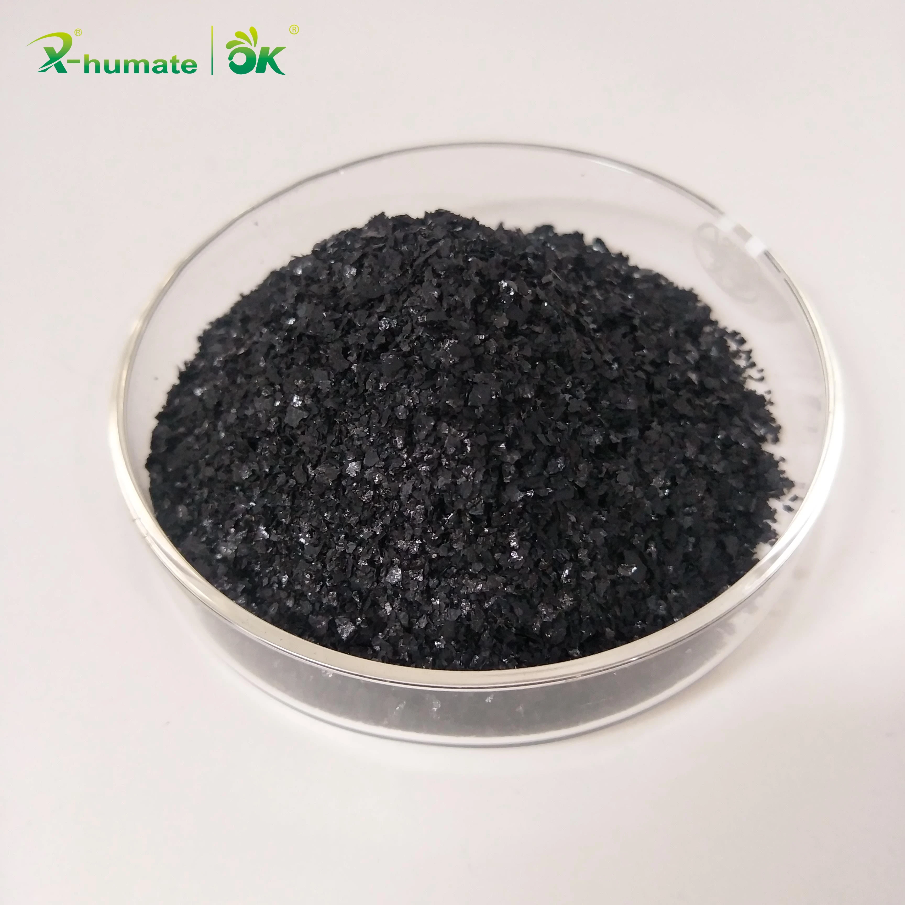 X-humate 55% humic acid  potassium humate flake agricultural fertilizer manufacturers