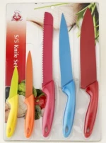 Yangjiang Factory,  Kitchen knife set with plastic block, stainless steel kitchenware