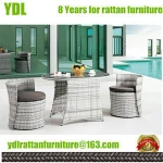 YDL Dining set Plastic Chair and Table Garden rattan outdoor chairs patio furniture design