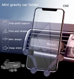 Yesido Hot Sale Mini Silicone Car Mount Gravity Air Vent Adjustable Mobile Phone Car Holder