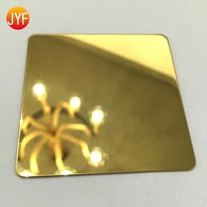 ZB1701 High Quality 201 0.8mm Thickness Titanium Gold Color Mirror Polished Stainless Steel Plate