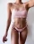 Import ZeYi Summer Design Pleated Bikinis Woman Swimwear Ruffle Design Pink Color Girls Bikini Set 2021 from China