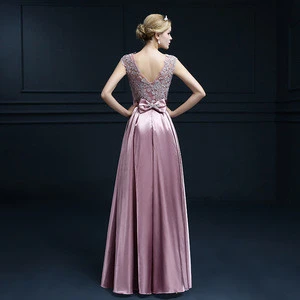 ZH0767H Stylish satin sleeveless evening dress elegant lady formal dress