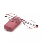 001 Chinese easy carry ladies reading glasses with case pouch