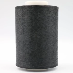 Carbon  fiber conductive  nylon filament  20D/3F  intermingling with 75D black FDY polyester filament for ESD workwear-XTAA184