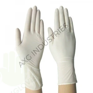 DISPOSABLE LATEX EXAMINATION POWDERED GLOVES MADE IN MALAYSIA