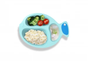 FDA Approved PP Plastic Baby Food Dinnerware Set Divided Kids Dinner Plate Set with Lid