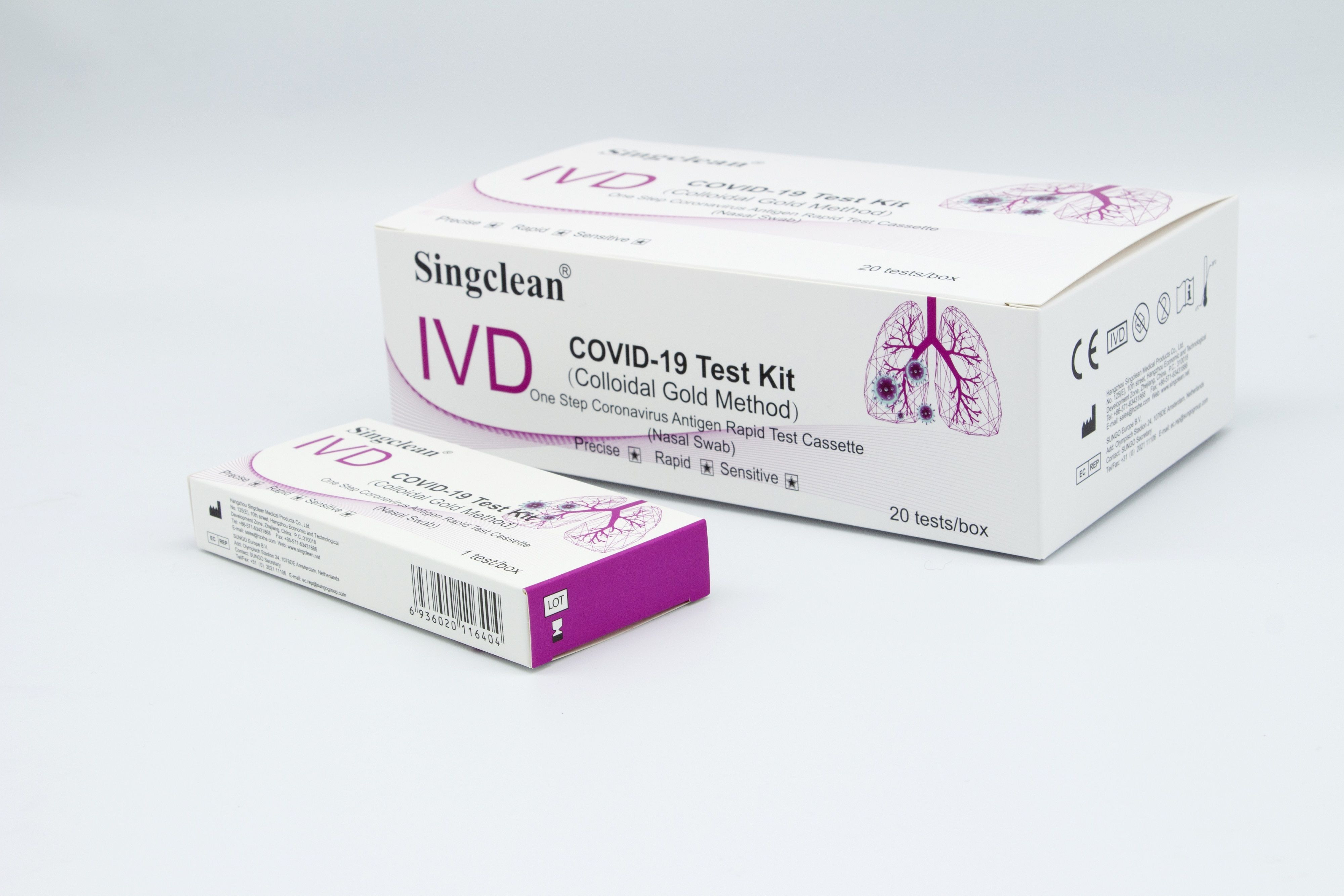 Buy Singclean Covid19 Rapid Test Kit Nasal Swab from Hangzhou
