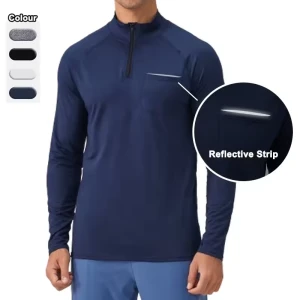 Autumn Gym Men T Shirt Casual night Running Long Sleeve reflective stripe Tops Tees
