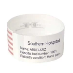 Medical Patient Identification Thermal Printable Disposable Wristband Hospital ID Wristbands for Children Bracelet