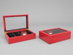 High-Gloss-Lacquer 8 Compartment Teabag Box