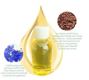 Supply Organic Bulk Flaxseed Oil Linseed Oil Cold Pressed Ala Content 50% Natural Flaxseed Oil