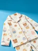 Kids Cartoon Print Pajama Set Soft Cotton Cute Sleepwear Children Home Wear