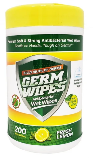 Premium Soft, Strong Germ Wipes That Kills Bacteria 99.99%