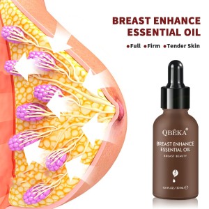QBEKA Breast Enhance Essential Oil 30ml Strengthen Chest Muscle Stimulate Curve Boob Enlarge