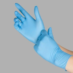 Powder Free Disposable Blue Medical Examination Nitrile Gloves