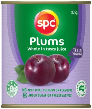 SPC Plums Whole in Juice 825g
