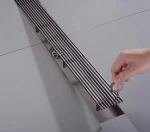 304 Stainless Steel Linear Shower Brushed Finish Floor Drain