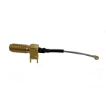 U.FL To SMA Female 4 Pins Right-Angle Pigtail Antenna Coaxial RF1.13 Cable