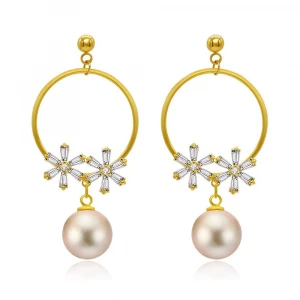 Wholesale Fashion Jewelry ~ Pearl CZ Earrings