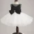 Import zipper-back white and black bow flower girl prom wed dress cheap price from China