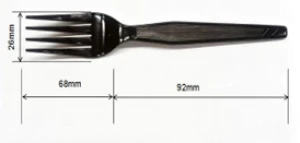 Disposable Black Plastic Fork PS Heavy Duty Fork