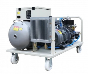 Four Wheels Open Type Screw Air Compressor With 200L Air Tank
