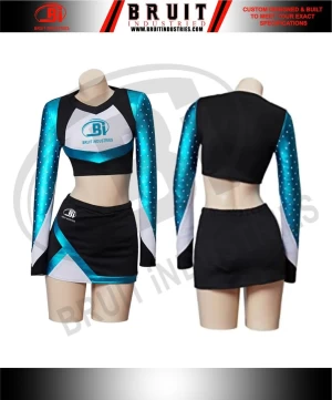 Customized Sleeveless Cheerleader Uniform Women Cheerleading Uniform Sublimation Cheerleading