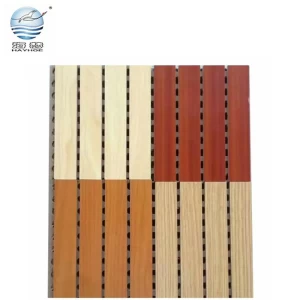 Hot MDF Fireproof Grooved Wooden Acoustic Panels Wall Soundproof Board for Hall