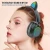 Import Cute Cat Ear Wireless Headphones Bluetooth Headphones with LED Battery Indicator Over-Ear Headphones Suitable for Girls from China