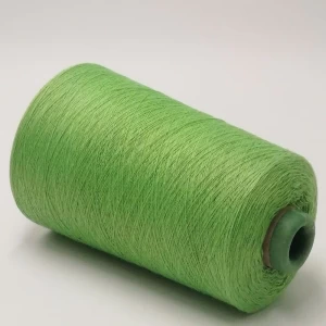 fluorescent green  Ne21/2plies 10% metal fiber  90% polyester staple fiber for knitting hand feeling touch screen gloves-XT11761
